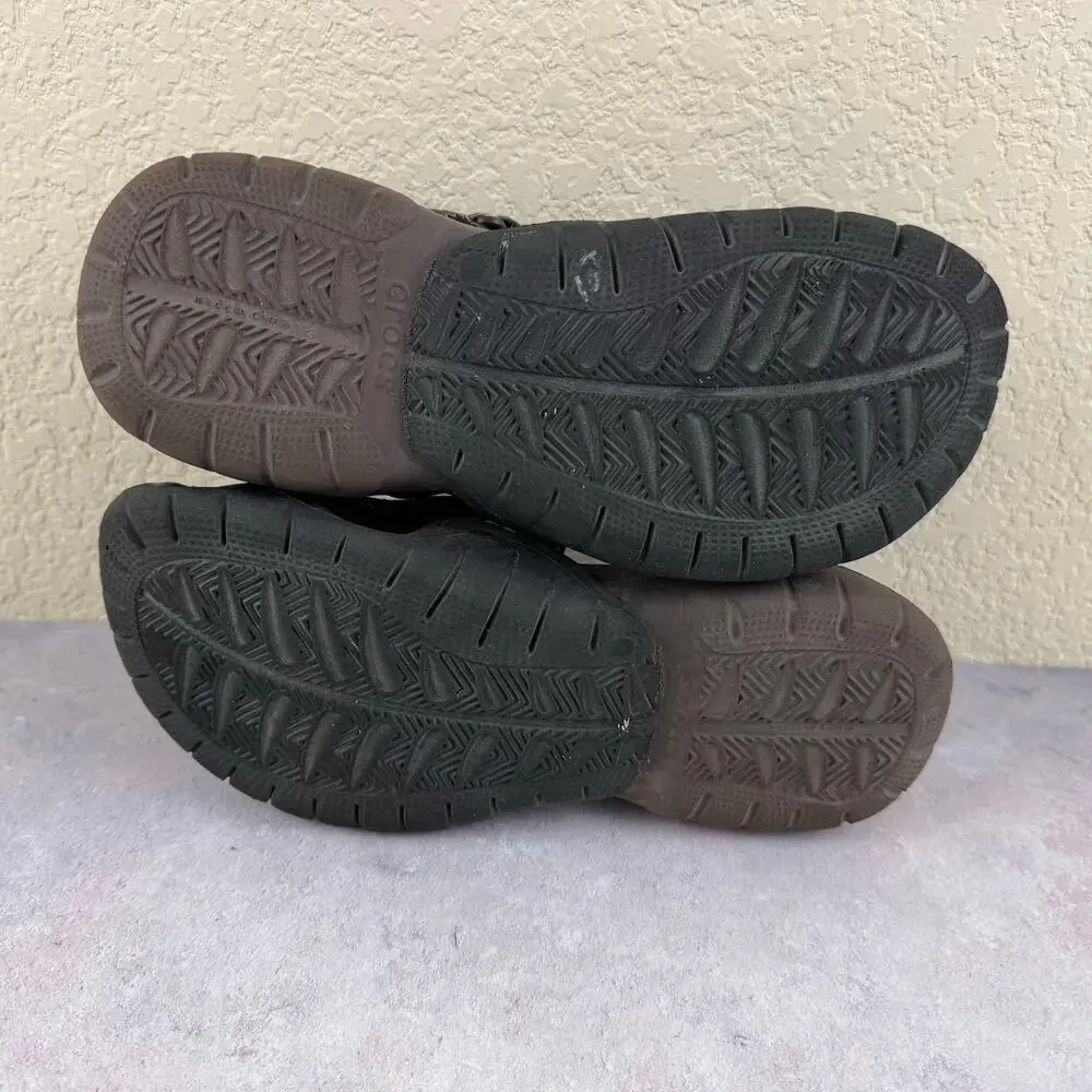 Crocs Mens Swiftwater Mesh Fisherman Deck Sandals 15041 Brow nSize 10